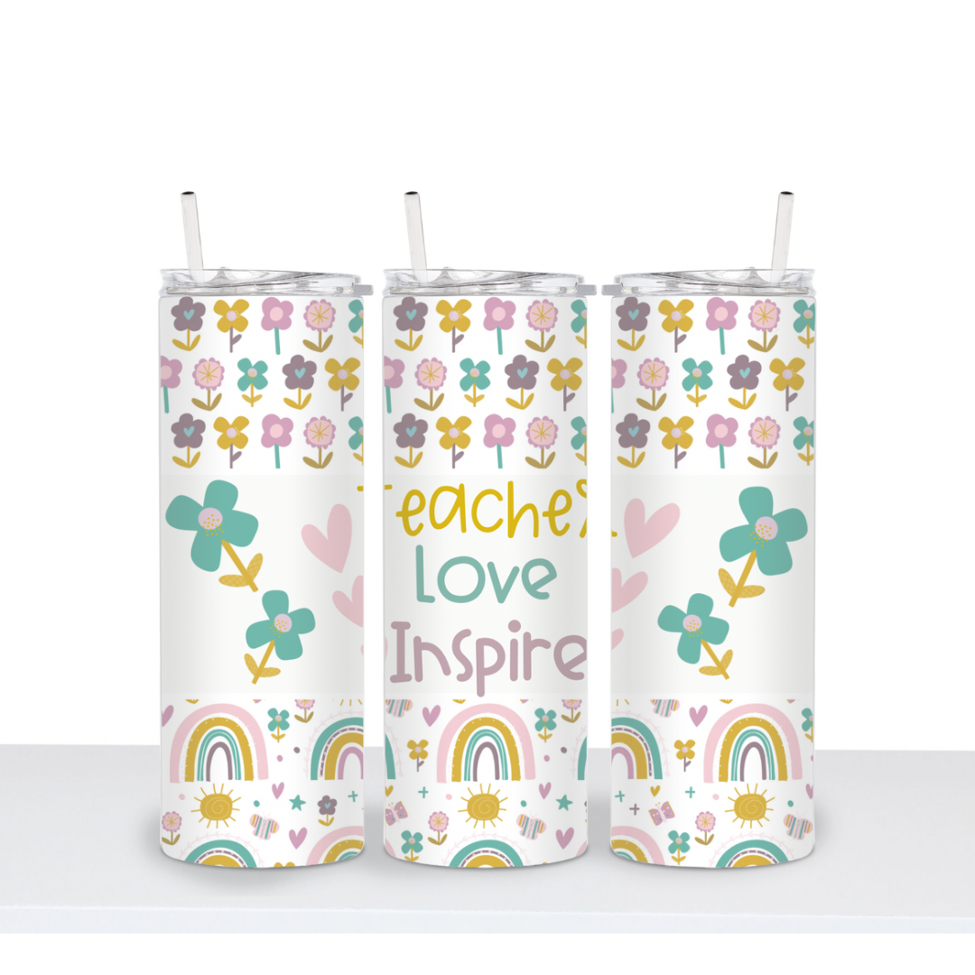 Teacher Love Inspire Tumbler