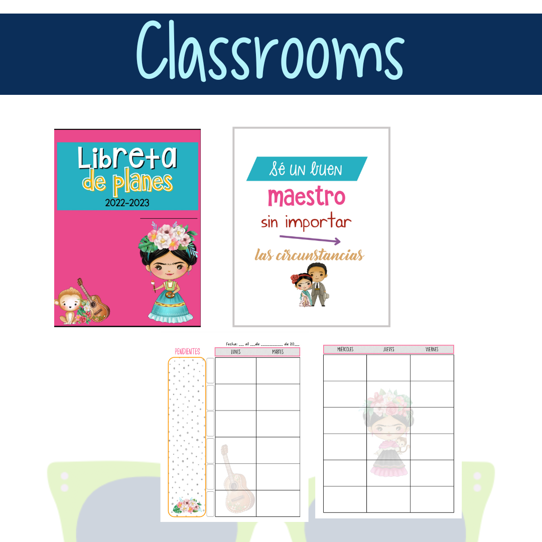 Frida Kahlo Digital Classroom Decor