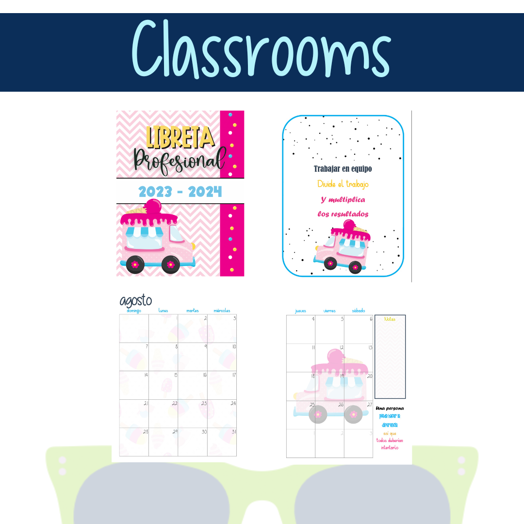 Ice Cream Digital Classroom Decor