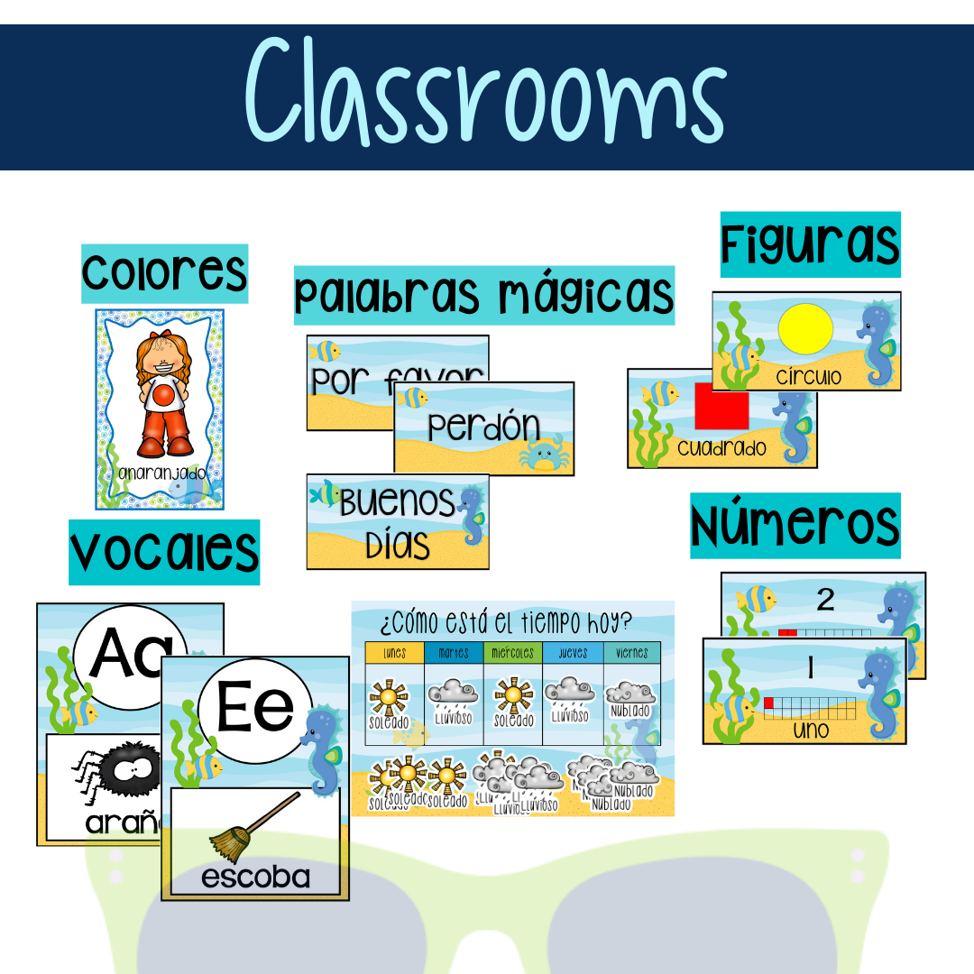 Under the Sea Digital Classroom Decor