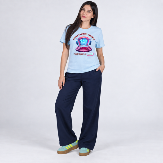 Cada talento con pantalón y tenis, foto de conjunto