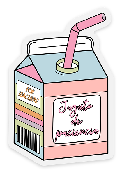 Sticker Juguito de paciencia, diseño original